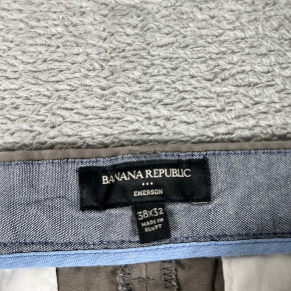 Banana Republic Emerson Chino Pants Mens 38x32 Gray Slim Fit Casual Trousers - Picture 4 of 12